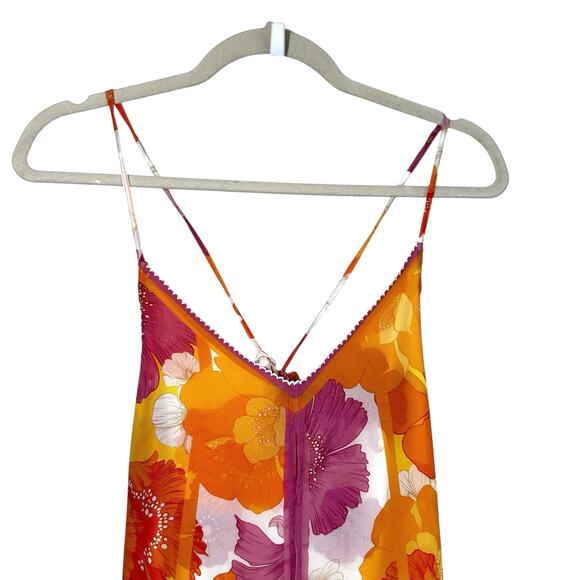 NWT Agua Bendita Victoria White Funky Bloom Floral Maxi Dress Multi Small Resort - Picture 4 of 16